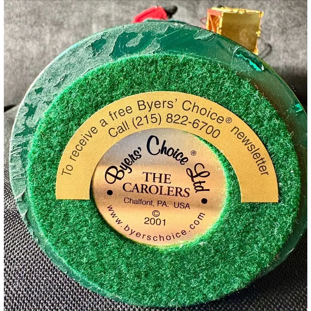 Byers Choice Caroler Coachman With Whip & Lantern Signed & Dated 2001